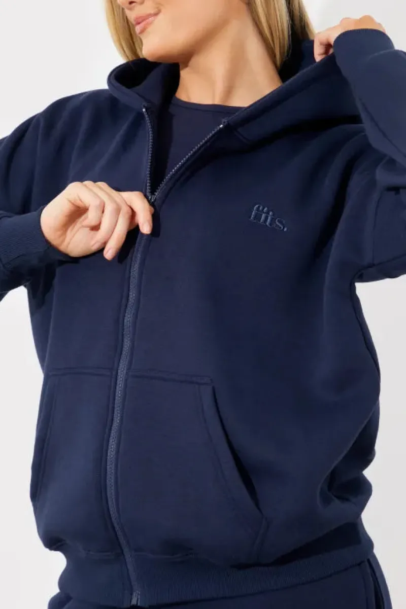 Embroidered Zip Up Jersey Jacket|In the Style Best
