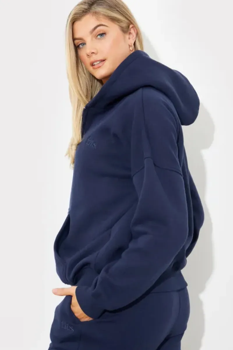 Embroidered Zip Up Jersey Jacket|In the Style Best