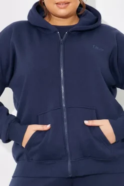 Embroidered Zip Up Jersey Jacket|In the Style Best
