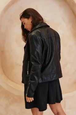 Faux Leather Biker Jacket|In the Style New