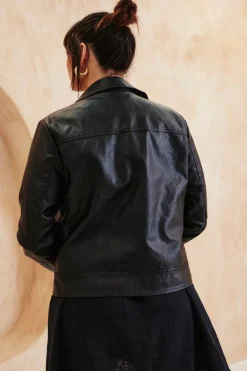 Faux Leather Biker Jacket|In the Style New
