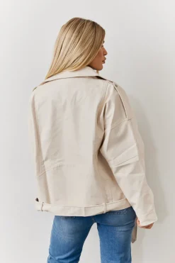 Faux Leather Biker Jacket|In the Style Clearance