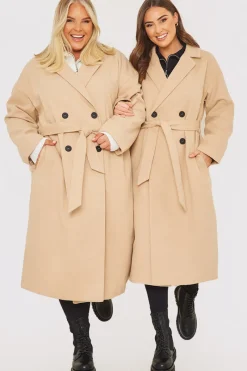Faux Wool Belted Longline Coat|In the Style Best