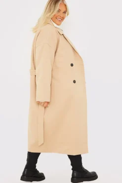 Faux Wool Belted Longline Coat|In the Style Best