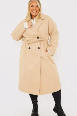 Faux Wool Belted Longline Coat|In the Style Best