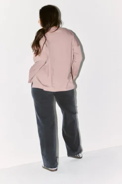 Embroidered Crew Neck Long Sleeve T-Shirt|Fits Hot