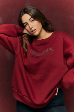 Sports Printed Crew Neck Sweatshirt|Fits