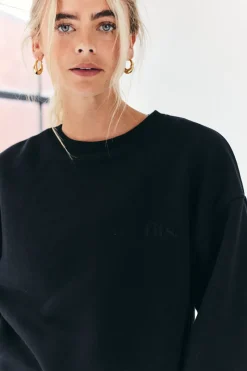 Tonal Embroidered Sweatshirt|Fits Clearance