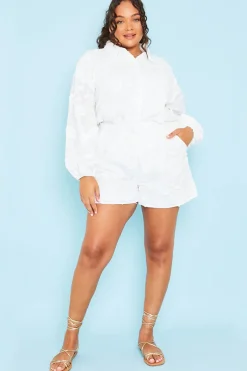 Floral Applique Drawstring Co-Ord Shorts|In the Style Sale