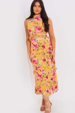 Floral Chiffon Maxi Co-Ord Skirt|In the Style