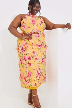 Floral Chiffon Maxi Co-Ord Skirt|In the Style