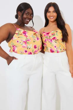 Floral Drape Bodysuit|In the Style Online