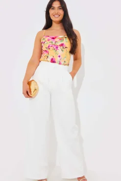 Floral Drape Bodysuit|In the Style Online