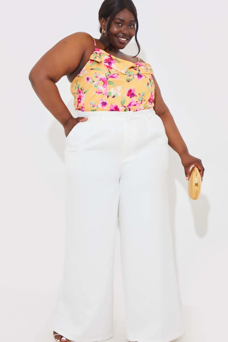 Floral Drape Bodysuit|In the Style Online