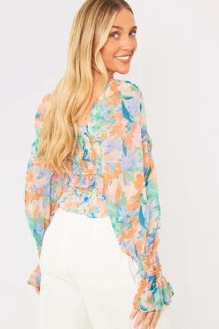 Floral Milkmaid Blouse|In the Style Online