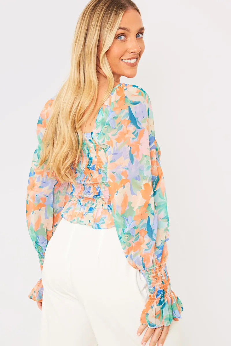 Floral Milkmaid Blouse|In the Style Online