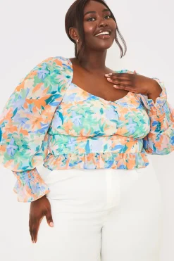 Floral Milkmaid Blouse|In the Style Online