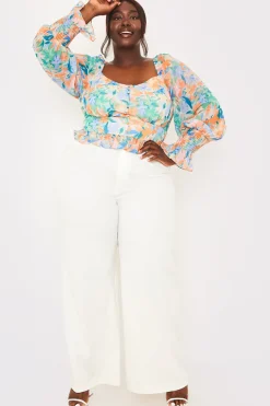 Floral Milkmaid Blouse|In the Style Online