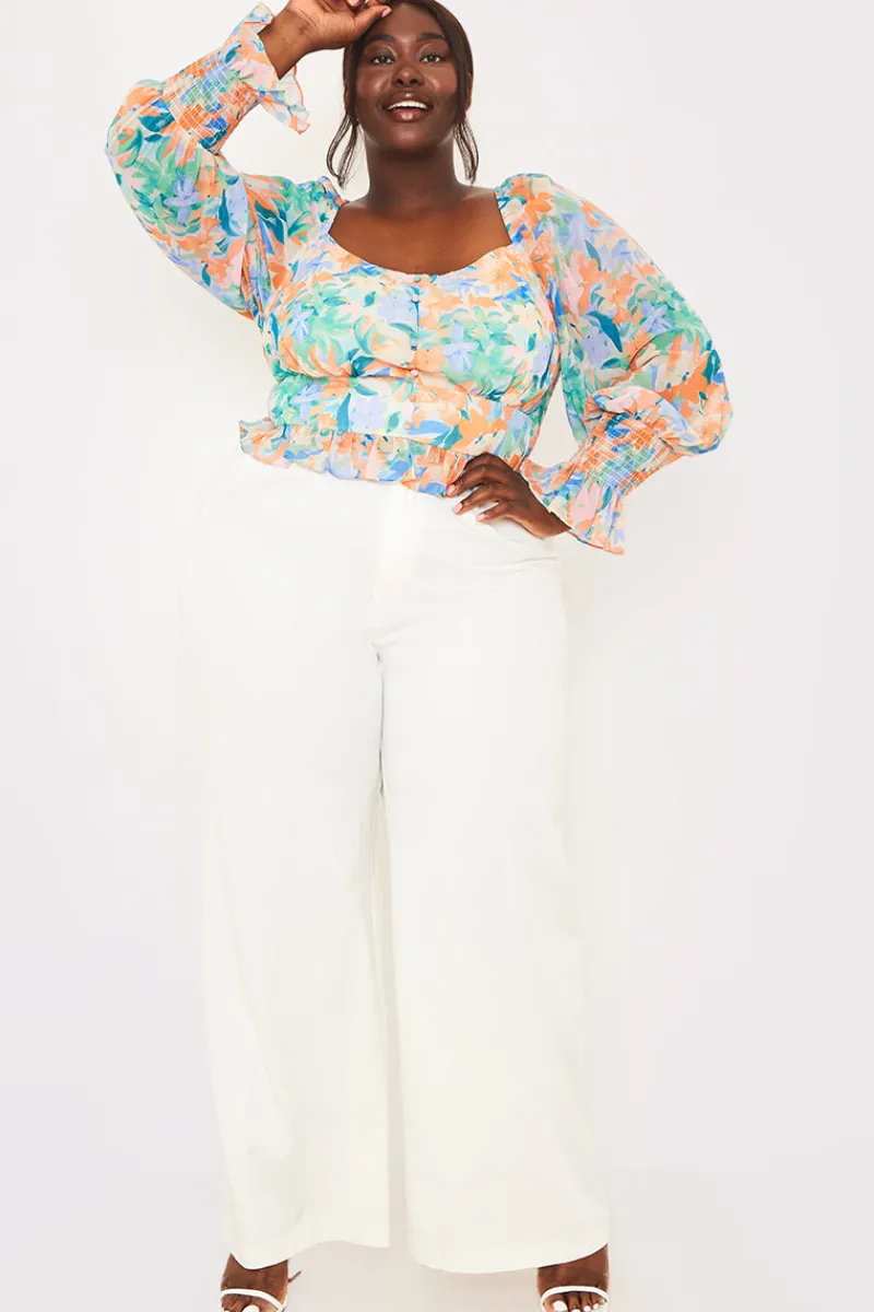 Floral Milkmaid Blouse|In the Style Online