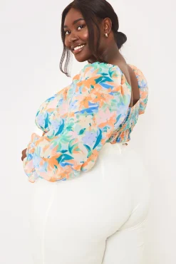 Floral Milkmaid Blouse|In the Style Online