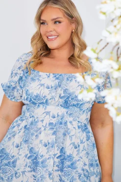 Floral Milkmaid Midi Dress|In The Style Clearance