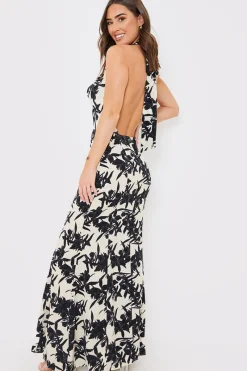 Floral Print Cowl Neck Maxi Dress|In the Style