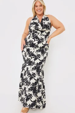 Floral Print Cowl Neck Maxi Dress|In the Style