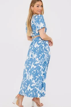 Floral Print Midi Skirt|In the Style Clearance
