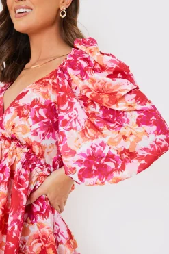 Floral Print Puff Sleeve Blouse|In the Style New