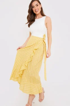 Floral Print Wrap Midaxi Skirt|In the Style Hot