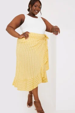Floral Print Wrap Midaxi Skirt|In the Style Hot