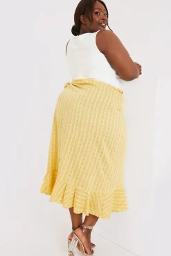 Floral Print Wrap Midaxi Skirt|In the Style Hot