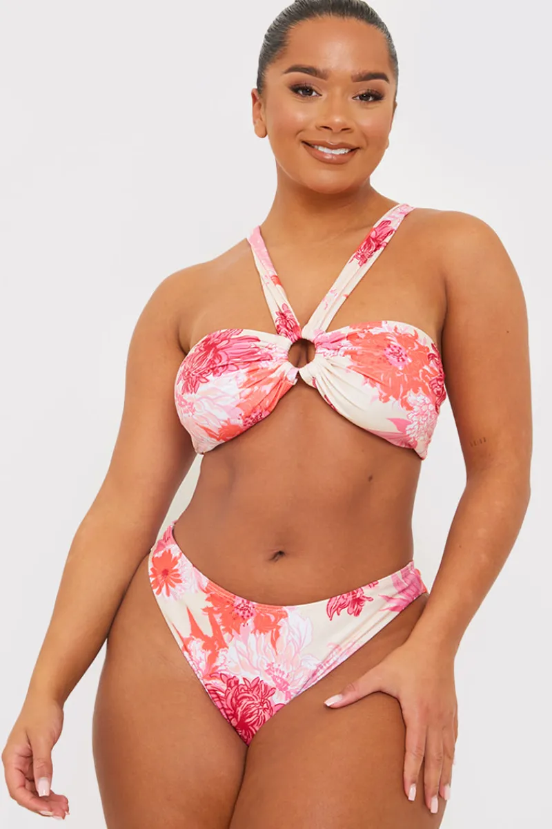 Floral Seamless Boomerang Bikini Bottom|In the Style Online