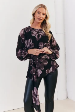 Floral Tie Waist Blouse|In The Style New