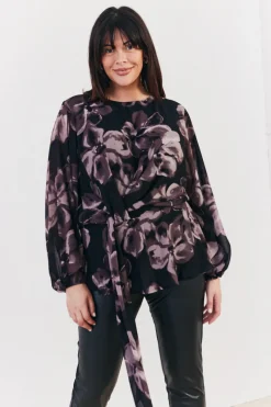 Floral Tie Waist Blouse|In The Style New
