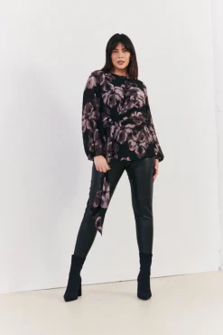 Floral Tie Waist Blouse|In The Style New