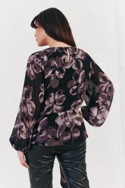 Floral Tie Waist Blouse|In The Style New