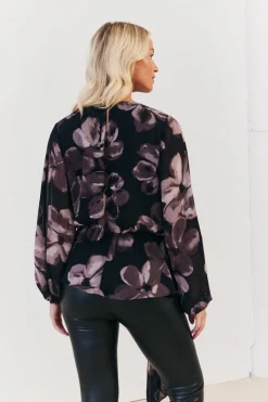 Floral Tie Waist Blouse|In The Style New