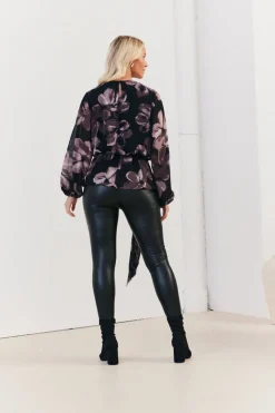 Floral Tie Waist Blouse|In The Style New