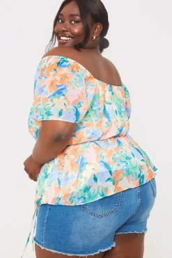 Floral Wrap Blouse|In the Style Sale