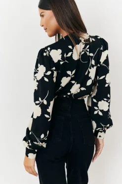 Floral Wrap Bodysuit|In The Style Outlet