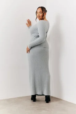 Fluffy Rib Co-Ord Knitted Jumper|In The Style Hot