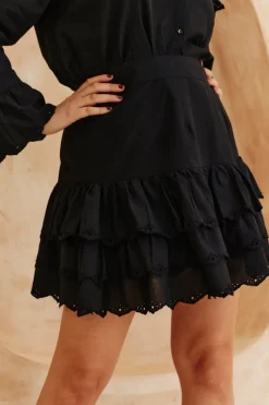 Frill Crochet Detail Co Ord Skirt|In The Style Sale
