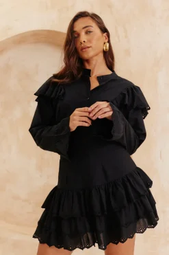 Frill Crochet Detail Co Ord Blouse|In The Style New