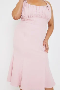 Gathered Bust Midi Dress|In the Style Outlet