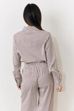 Geo Printed Relaxed Shirt|In the Style Hot