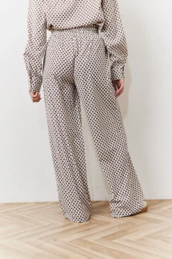 Geo Printed Wide Leg Trousers|In the Style New