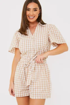 Gingham Short Sleeve Shirt|In the Style