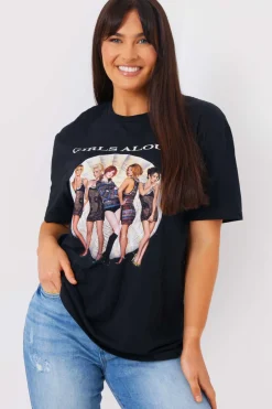 Girls Aloud Gold Slogan T-Shirt|In The Style Clearance