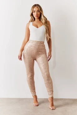 Premium Sequin Leggings|In the Style Clearance
